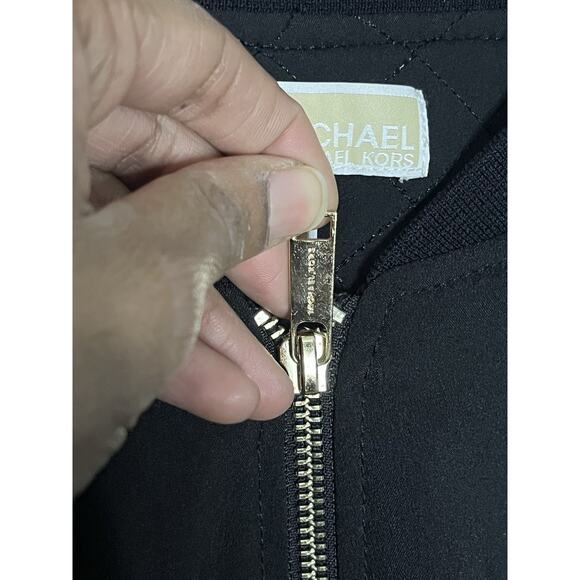 MICHAEL Michael Kors Color Block MKGO Bomber Jacket Women’s Medium MSRP $140 - Picture 4 of 6